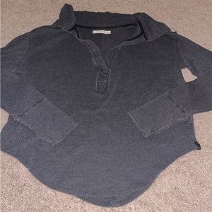 Free People Womens Waffle top